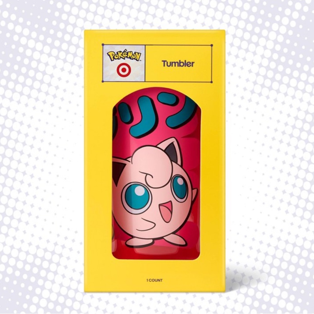 Pokemon Jigglypuff Pink and Teal Tumbler